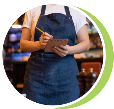 waitress taking order